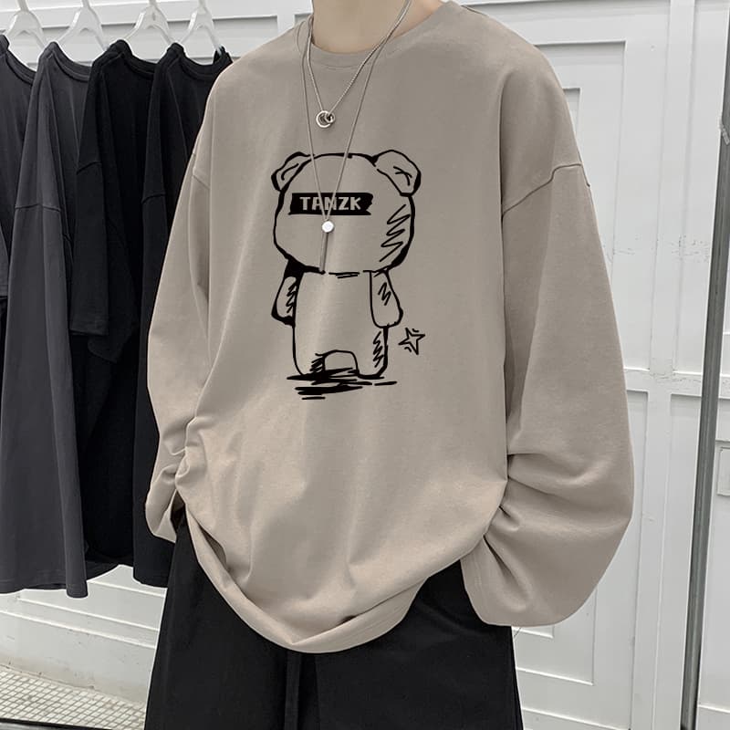 トレーナー　メンズ ゆるキャラ風イラストトレーナー