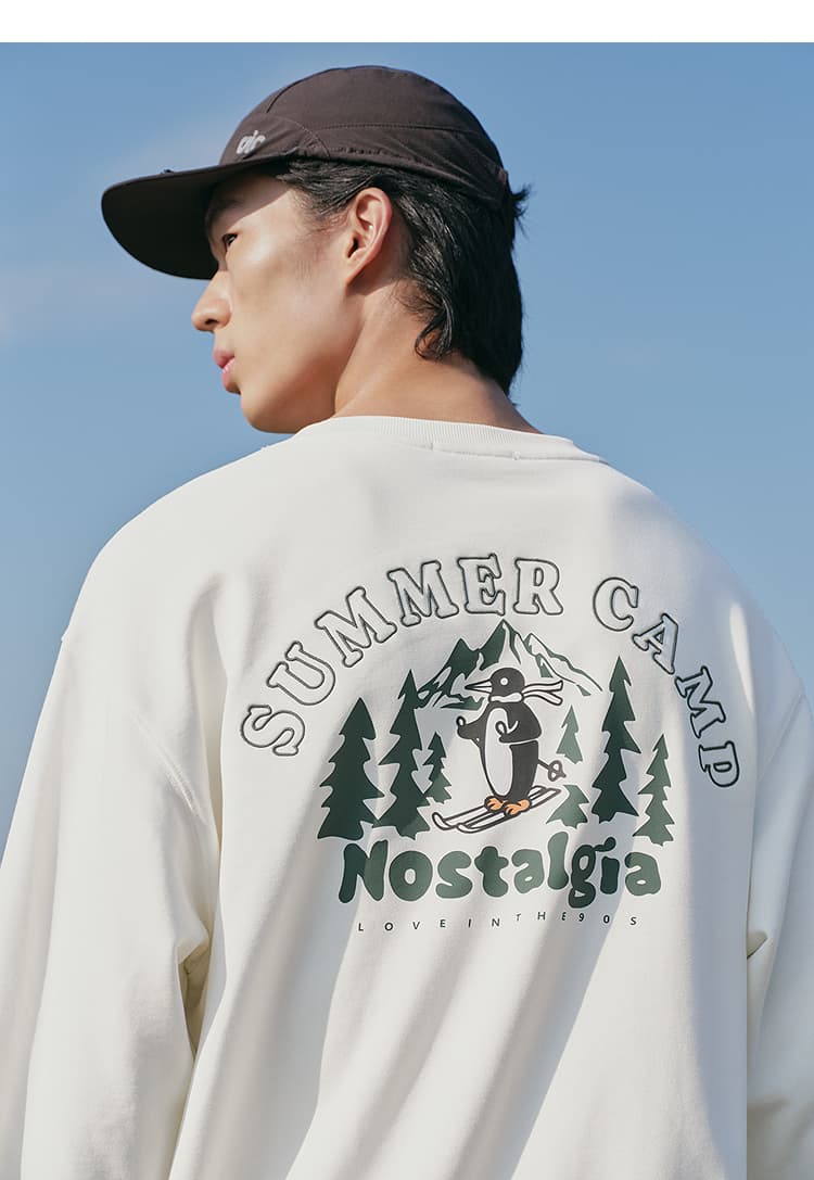 トレーナー　メンズ 夏キャンプ懐かしさトレーナー