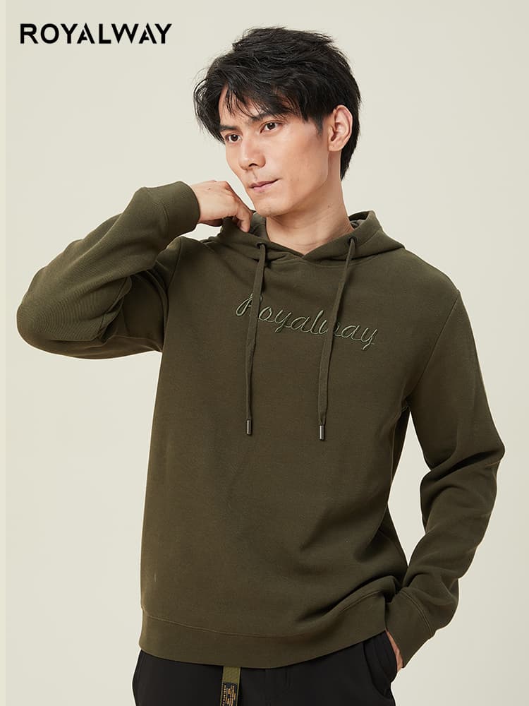 トレーナー メンズ トレーナー メンズ シンプル刺繍フーディートレーナー