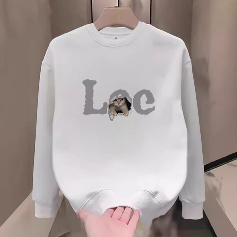 トレーナー メンズ 猫のぞき見トレーナー