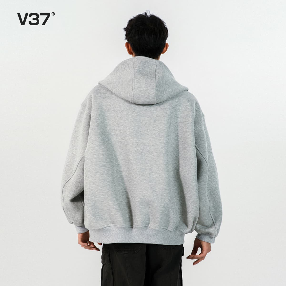 トレーナー メンズ ゆったりシルエット フード付き ジップアップ